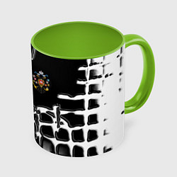Кружка 3D Россия герб РФ, цвет: 3D-белый + светло-зеленый