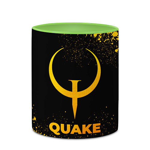 Кружка цветная Quake - gold gradient / 3D-Белый + светло-зеленый – фото 2