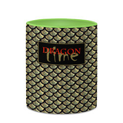 Кружка 3D Время дракона 2024, цвет: 3D-белый + светло-зеленый — фото 2