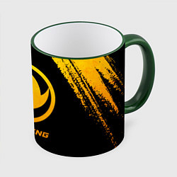 Кружка 3D Dongfeng - gold gradient, цвет: 3D-зеленый кант