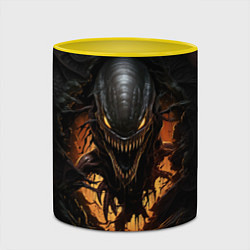 Кружка 3D Монстр внутри меня, цвет: 3D-белый + желтый — фото 2