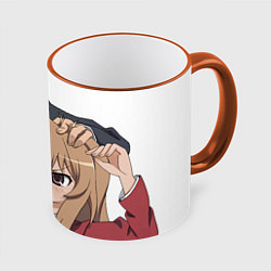 Кружка 3D Toradora Тайга Рюдзи, цвет: 3D-оранжевый кант