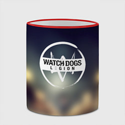 Кружка 3D Watch Dogs легион, цвет: 3D-красный кант — фото 2