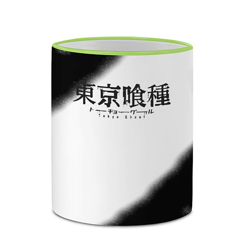 Кружка цветная Tokyo Ghoul аниме логотипы / 3D-Светло-зеленый кант – фото 2