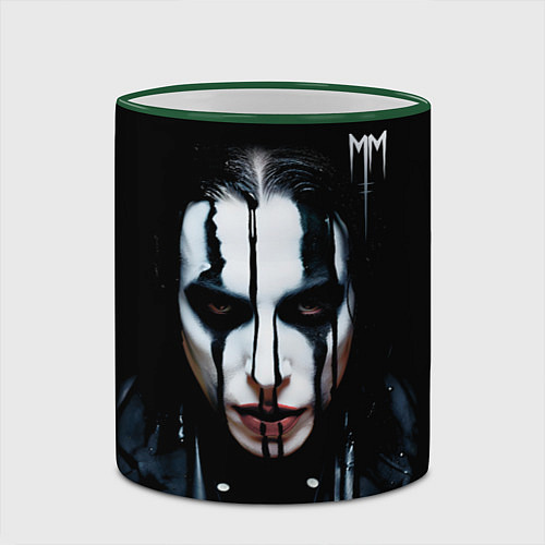 Кружка цветная Мэрилин Мэнсон - Брайан Хью Уорнер / 3D-Зеленый кант – фото 2