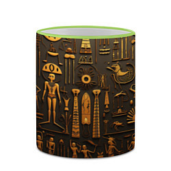 Кружка 3D Арт в стиле египетских письмен, цвет: 3D-светло-зеленый кант — фото 2