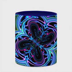Кружка 3D Абстракция neon, цвет: 3D-белый + синий — фото 2