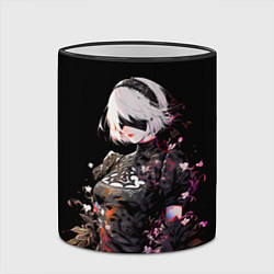 Кружка 3D 2b from nier automata, цвет: 3D-черный кант — фото 2