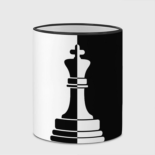 Кружка цветная Ферзь / 3D-Черный кант – фото 2
