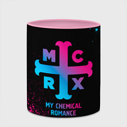 Кружка 3D My Chemical Romance - neon gradient, цвет: 3D-белый + розовый — фото 2