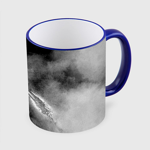 Кружка цветная Two shot / 3D-Синий кант – фото 1