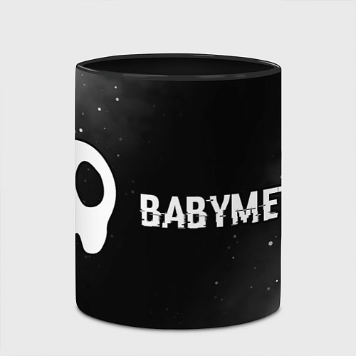 Кружка цветная Babymetal glitch на темном фоне по-горизонтали / 3D-Белый + черный – фото 2