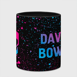 Кружка 3D David Bowie - neon gradient по-горизонтали, цвет: 3D-белый + черный — фото 2