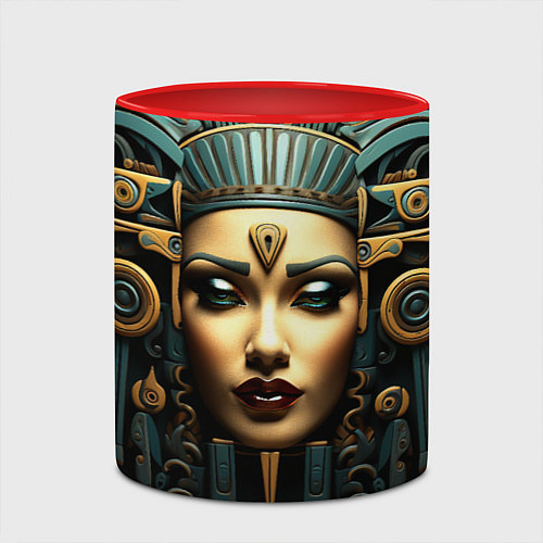 Кружка цветная Египетские царицы / 3D-Белый + красный – фото 2