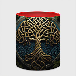 Кружка 3D Кельты: древо жизни, цвет: 3D-белый + красный — фото 2