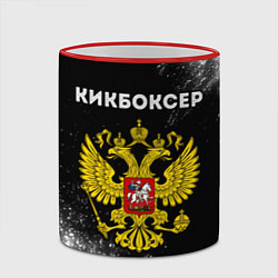 Кружка 3D Кикбоксер из России и герб РФ, цвет: 3D-красный кант — фото 2