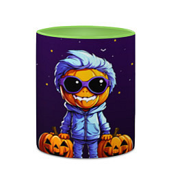 Кружка 3D Happy pumpkin, цвет: 3D-белый + светло-зеленый — фото 2
