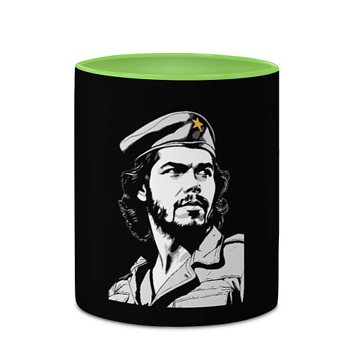 Кружка цветная Che Guevara - Hasta La Victoria / 3D-Белый + светло-зеленый – фото 2