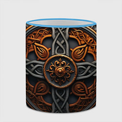 Кружка 3D Орнамент в викингском стиле, цвет: 3D-небесно-голубой кант — фото 2