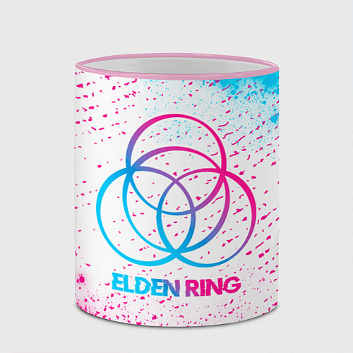 Кружка цветная Elden Ring neon gradient style / 3D-Розовый кант – фото 2