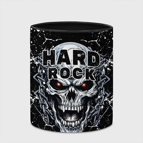 Кружка цветная Hard rock - evil skull / 3D-Белый + черный – фото 2