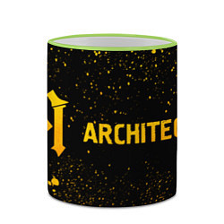 Кружка 3D Architects - gold gradient по-горизонтали, цвет: 3D-светло-зеленый кант — фото 2