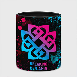 Кружка 3D Breaking Benjamin - neon gradient, цвет: 3D-белый + черный — фото 2