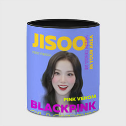 Кружка 3D Jisoo - певица из музыкальной группы Blackpink, цвет: 3D-белый + черный — фото 2