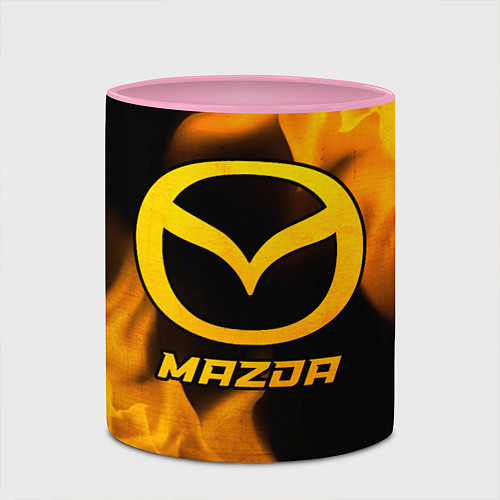 Кружка цветная Mazda - gold gradient / 3D-Белый + розовый – фото 2