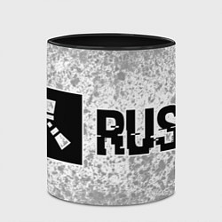 Кружка 3D Rust glitch на светлом фоне по-горизонтали, цвет: 3D-белый + черный — фото 2