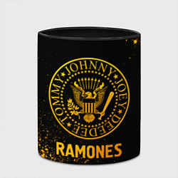 Кружка 3D Ramones - gold gradient, цвет: 3D-белый + черный — фото 2