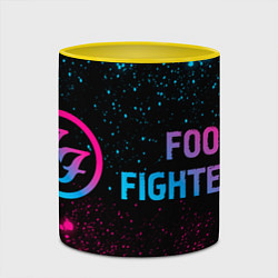 Кружка 3D Foo Fighters - neon gradient по-горизонтали, цвет: 3D-белый + желтый — фото 2