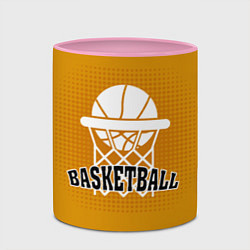 Кружка 3D Basketball - кольцо и мяч, цвет: 3D-белый + розовый — фото 2