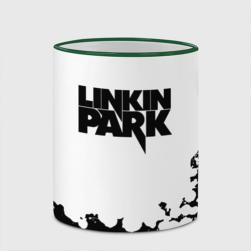 Кружка цветная Linkin park black album / 3D-Зеленый кант – фото 2