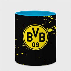 Кружка 3D Borussia yellow splash, цвет: 3D-белый + небесно-голубой — фото 2