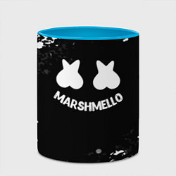 Кружка 3D Marshmello splash, цвет: 3D-белый + небесно-голубой — фото 2