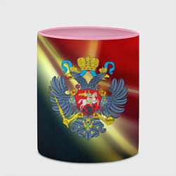 Кружка 3D Герб РФ патриот, цвет: 3D-белый + розовый — фото 2