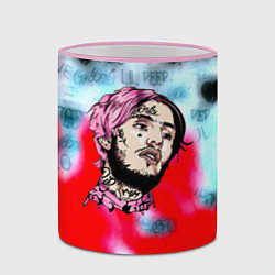 Кружка 3D Lil peep steel rap, цвет: 3D-розовый кант — фото 2