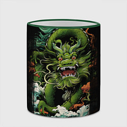 Кружка 3D Зеленый дракон символ года, цвет: 3D-зеленый кант — фото 2