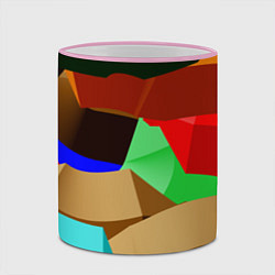 Кружка 3D Пластиковые чешуйки, цвет: 3D-розовый кант — фото 2