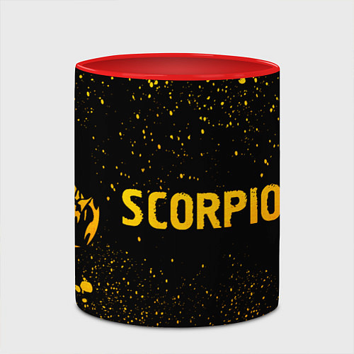 Кружка цветная Scorpions - gold gradient по-горизонтали / 3D-Белый + красный – фото 2