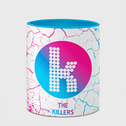 Кружка 3D The Killers neon gradient style, цвет: 3D-белый + небесно-голубой — фото 2