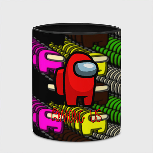 Кружка цветная Among us games / 3D-Белый + черный – фото 2