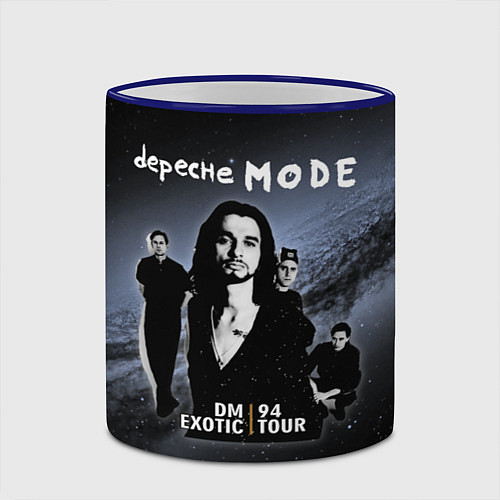 Кружка цветная Depeche Mode - A Band exotic tour / 3D-Синий кант – фото 2