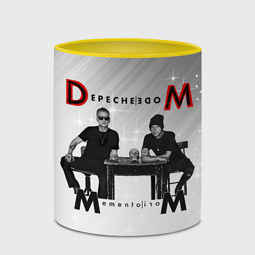 Кружка цветная Depeche Mode - Mememto Mori Dave and Martin / 3D-Белый + желтый – фото 2