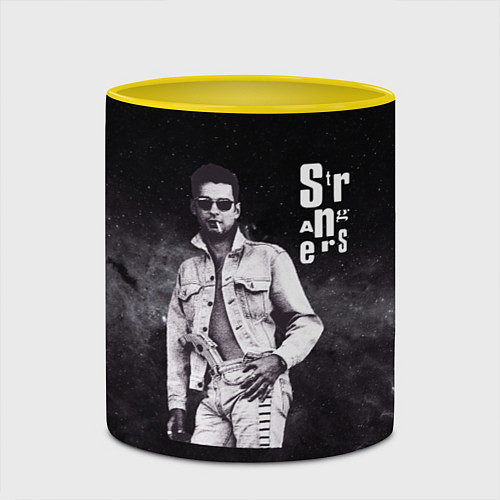 Кружка цветная Depeche Mode - Dave Gahan strangers pistol / 3D-Белый + желтый – фото 2