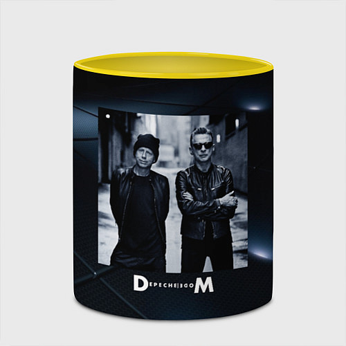 Кружка цветная Depeche Mode - Мартин и Дэйв / 3D-Белый + желтый – фото 2