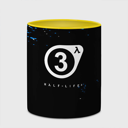 Кружка цветная Half Life краски / 3D-Белый + желтый – фото 2