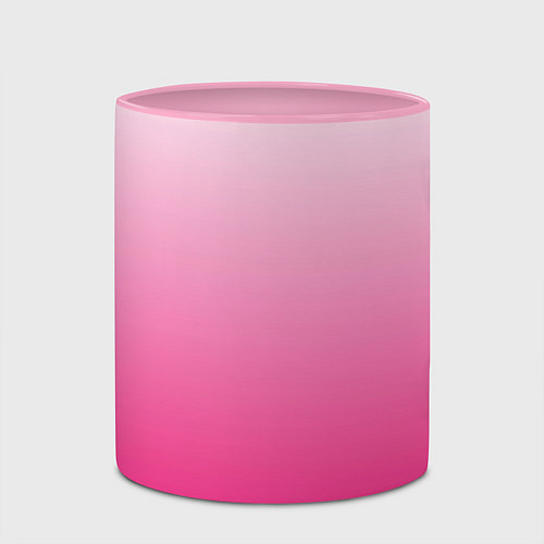Кружка цветная Бело-розовый градиент / 3D-Белый + розовый – фото 2