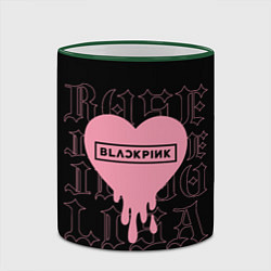 Кружка 3D Blackpink: Jisoo Jennie Rose Lisa, цвет: 3D-зеленый кант — фото 2